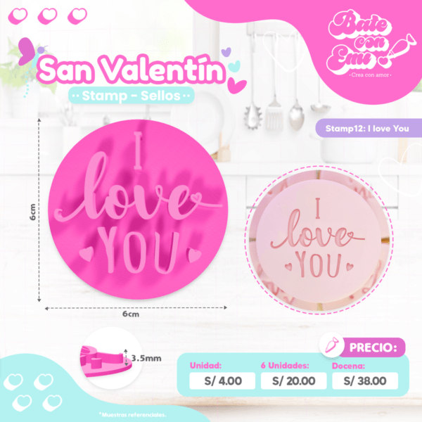 STAMP12 - SELLO - I LVOE YOU