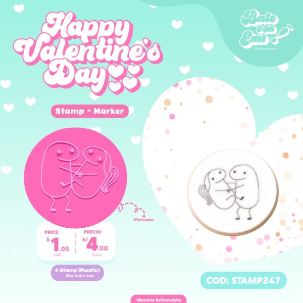 STAMP247- KACHERITOS FLOR 2 - SAN VALENTIN