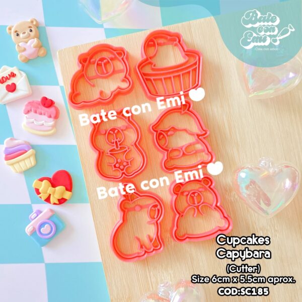 SC185 – SET CUPCAKES CAPYBARA