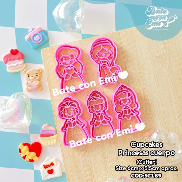 SC189 – SET CUPCAKES PRINCESAS CUERPO