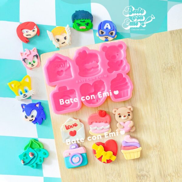 SBCE 53 MOLDE DE SILICONA – SET SAN VALENTIN